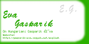 eva gasparik business card